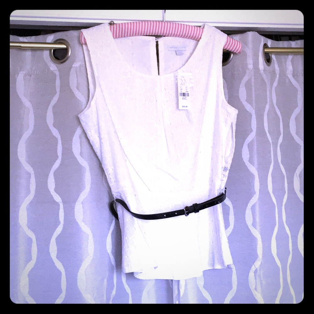 NWT Eyelet peplum Blouse